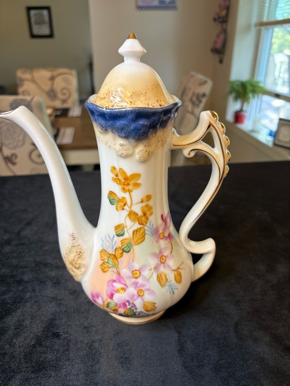 Elegant Porcelain Teapot/ Porcelain Coffee Pot/ Victorian Style Teapot - Picture 2 of 9
